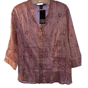 Antilia‎ Femme Pink Flowered Blouse SKUW156